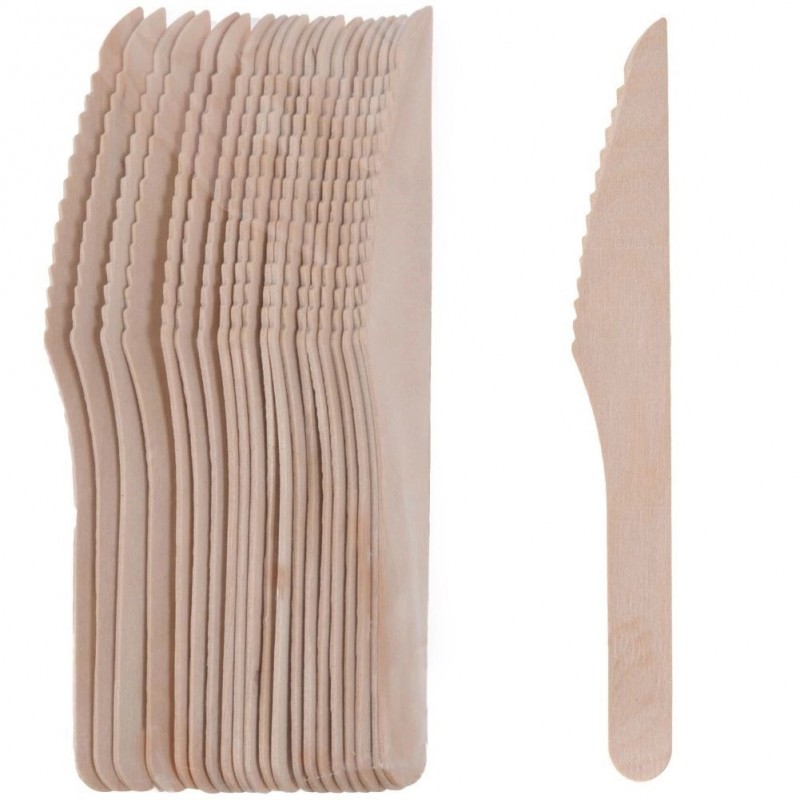 Ühekordsed puidust noad 16,5 cm 20 tk. | FreshDesign.ee