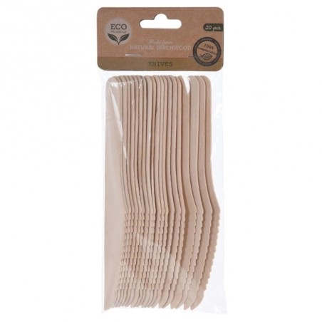 Ühekordsed puidust noad 16,5 cm 20 tk. | FreshDesign.ee