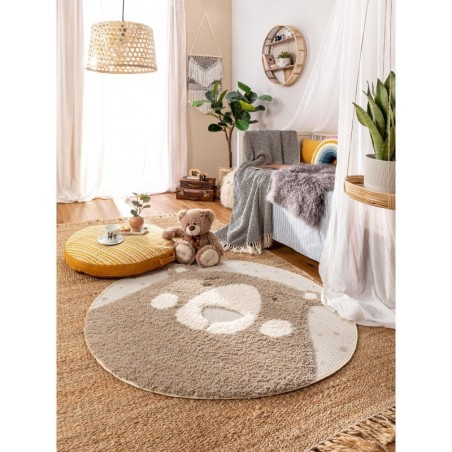 Lastetoa vaip Carlo Bear kreem/pruun Ø 120CM