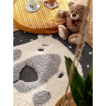 Lastetoa vaip Carlo Bear must/valge Ø 120CM | FreshDesign.ee