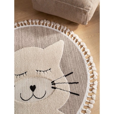 Lastetoa vaip Momo cat beež Ø 120 cm | FreshDesign.ee