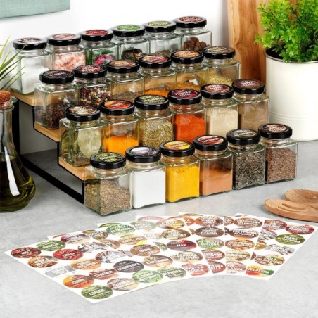 Klaasist maitseainenõu 100 ml, 24 tk. + 90 kleebist