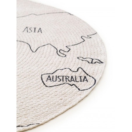 Lastetoa jutevaip world map Ø115 | FreshDesign.ee