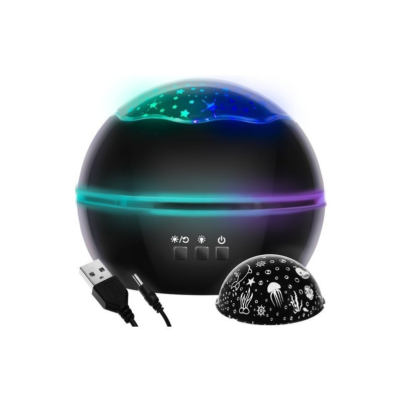 Öölamp projektor, must | FreshDesign.ee