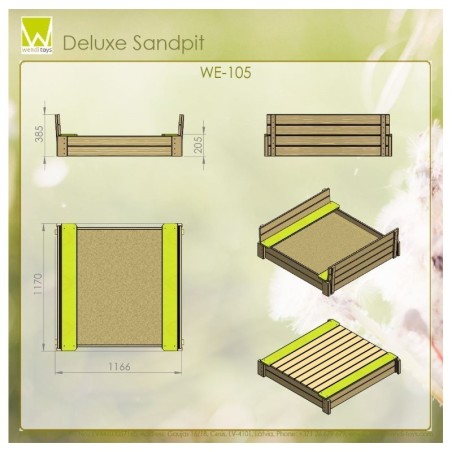 Liivakast Deluxe 120x120 cm | FreshDesign.ee