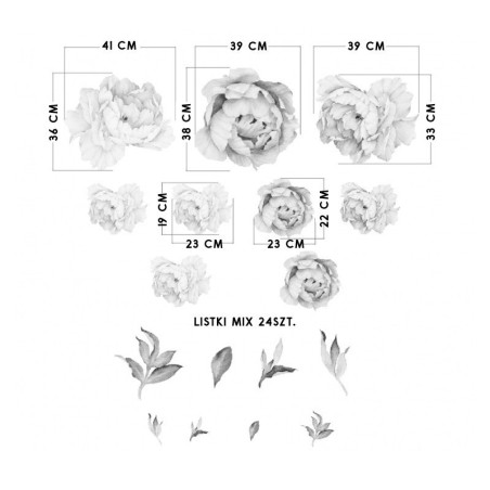 Seinakleebis pojengid ja roosid | FreshDesign.ee