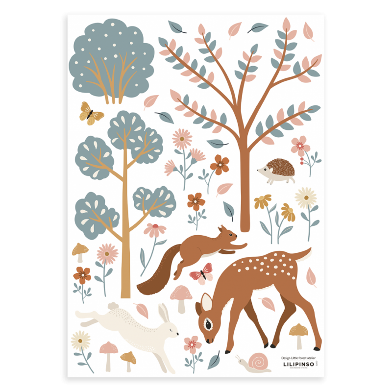 Seinakleebised JÖRO metsapuud ja loomad | FreshDesign.ee