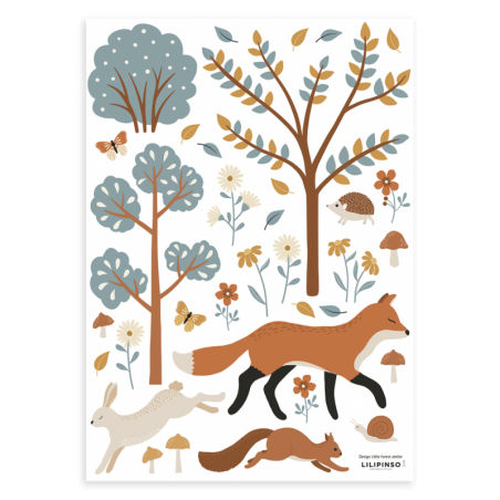 Seinakleebised JÖRO metsapuud ja loomad | FreshDesign.ee