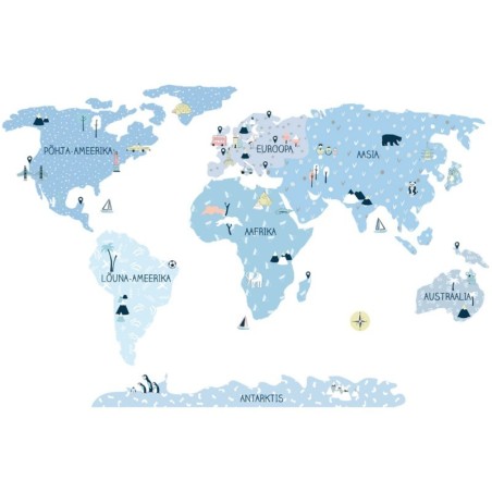 Seinakleebis Maakaart L eesti keeles, ice cold | FreshDesign.ee