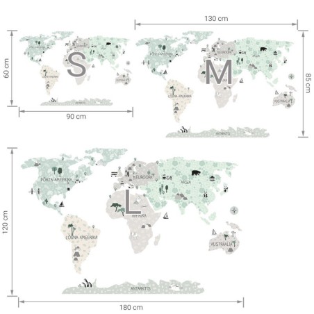 Seinakleebis Maakaart M eesti keeles, trop... | FreshDesign.ee
