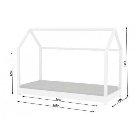 Voodi bella 80x160 cm, valge | FreshDesign.ee