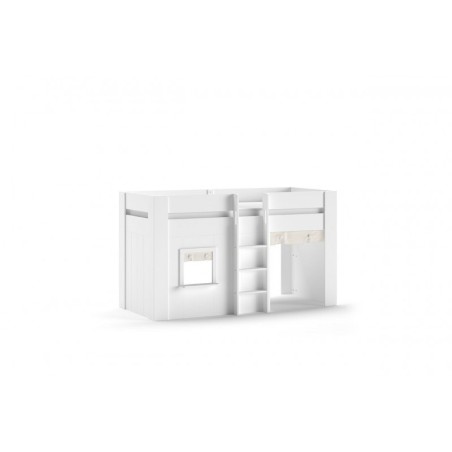 Kõrge majavoodi Reno 90x200 cm + kardinad | FreshDesign.ee