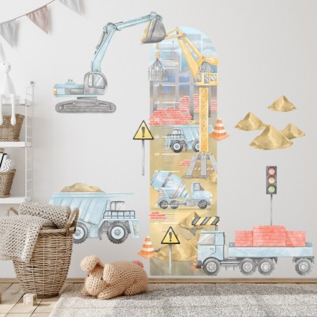 Seinakleebis mõõdupuu ehitusplats sinine | FreshDesign.ee