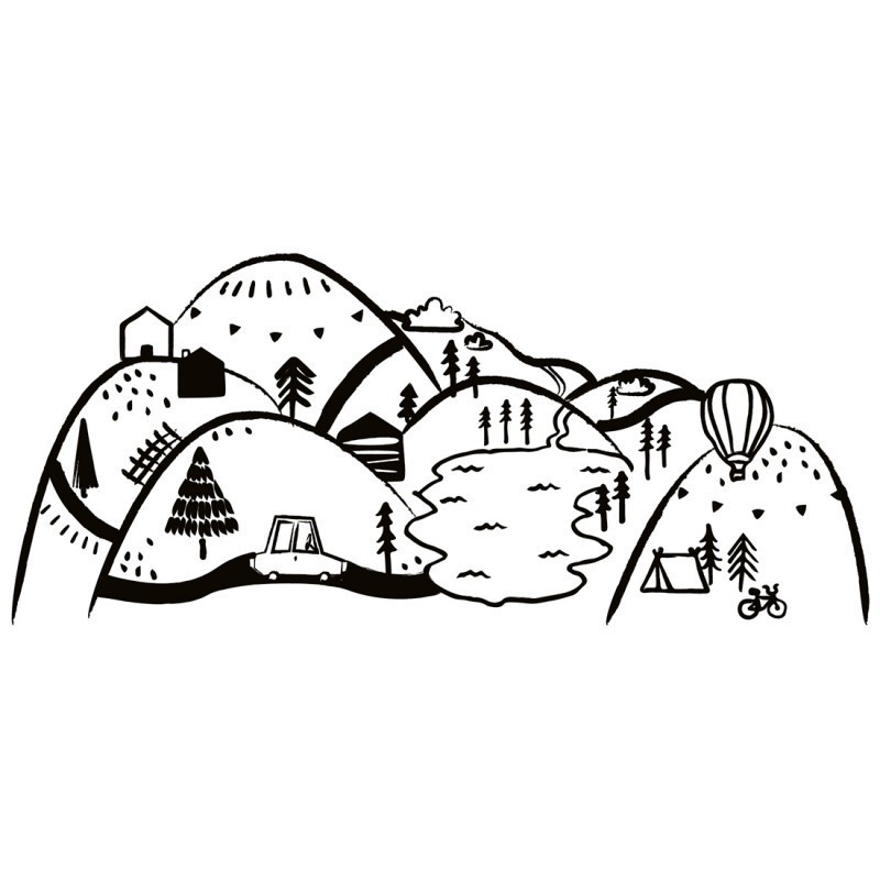 Seinakleebis mäed L, must | FreshDesign.ee