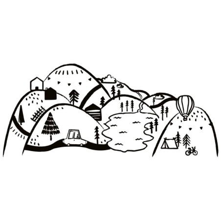 Seinakleebis mäed S, must | FreshDesign.ee