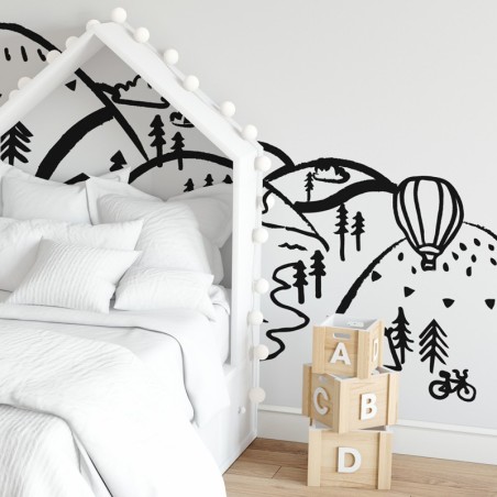 Seinakleebis mäed S, must | FreshDesign.ee