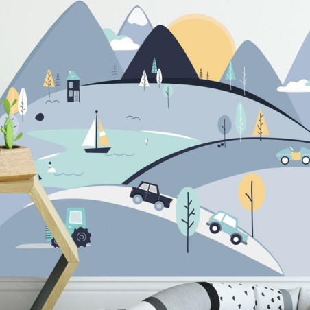 Seinakleebis sinised mäed S | FreshDesign.ee