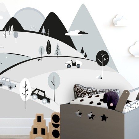 Seinakleebis hallid mäed L | FreshDesign.ee