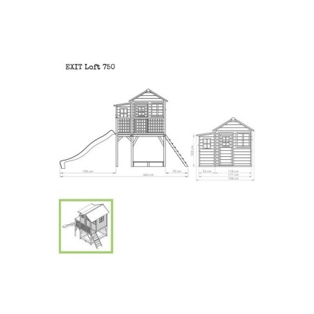 Puidust mängumaja koos terrassi, liivakast... | FreshDesign.ee