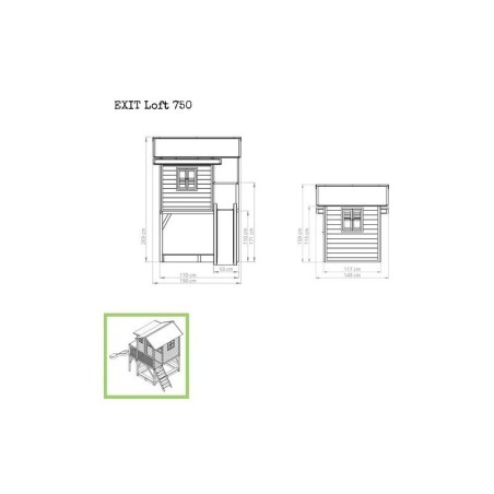 Puidust mängumaja koos terrassi, liivakast... | FreshDesign.ee