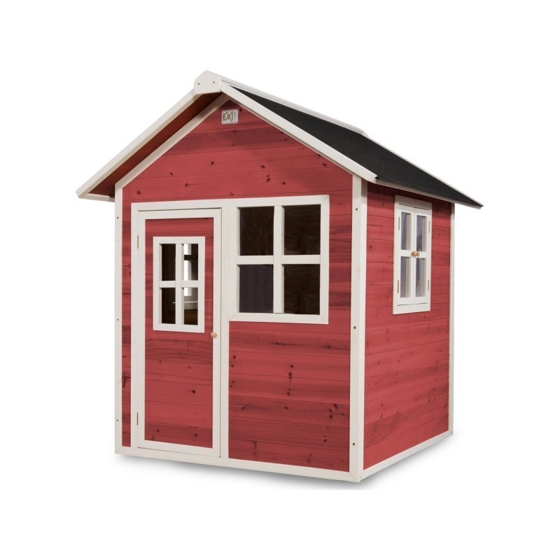 EXIT Loft 100 puidust mängumaja - punane | FreshDesign.ee