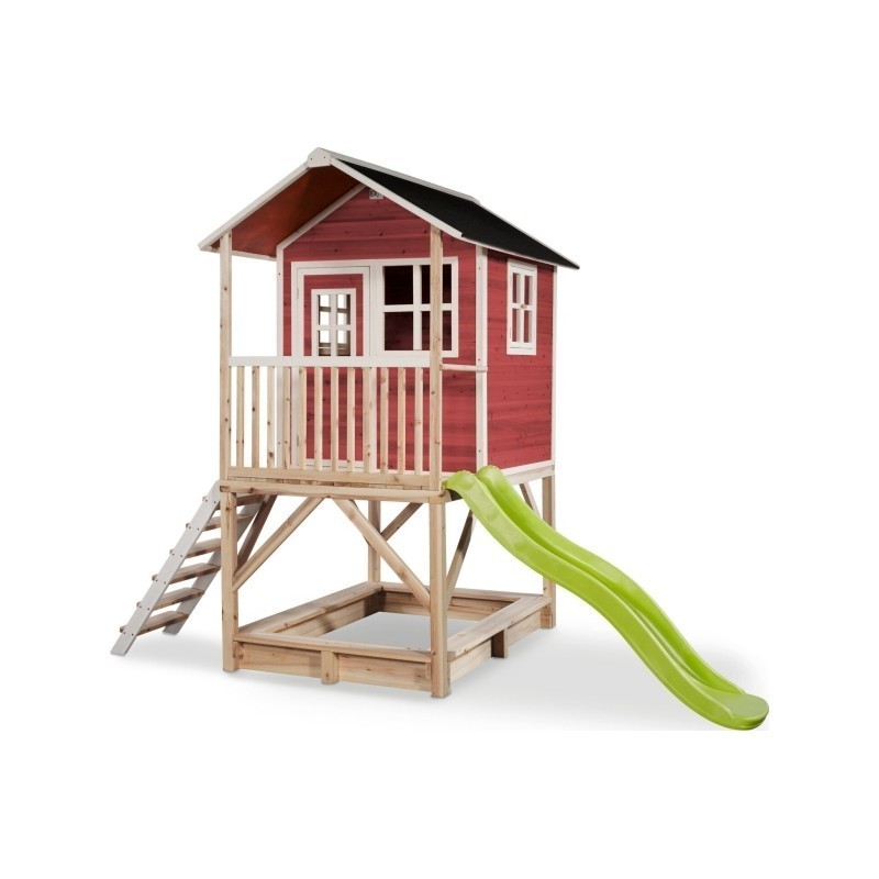 EXIT Loft 500 puidust mängumaja - punane | FreshDesign.ee