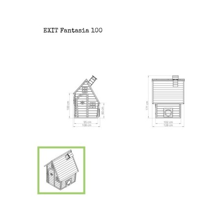 Puidust mängumaja Exit Fantasia 100 punane