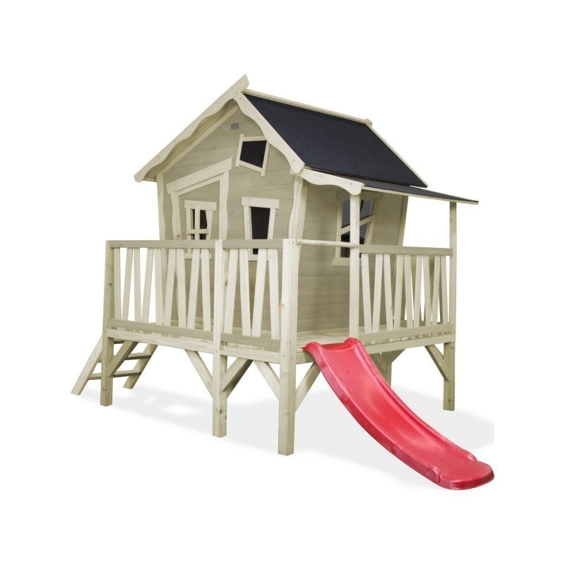 Puidust mängumaja terrassi ja liumäega Exi... | FreshDesign.ee