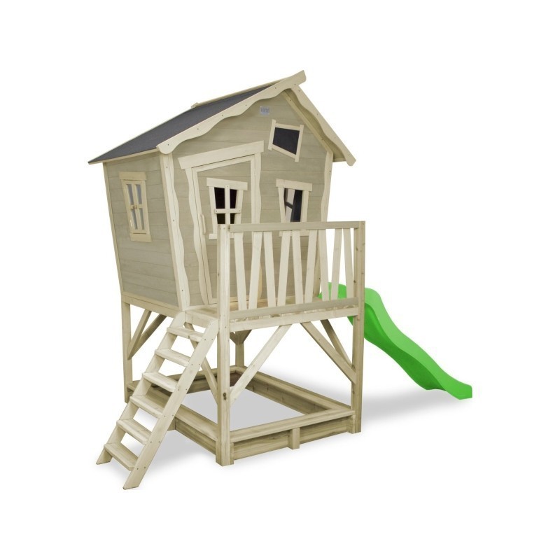 Puidust mängumaja EXIT Crooky 500 - Hall/beež | FreshDesign.ee