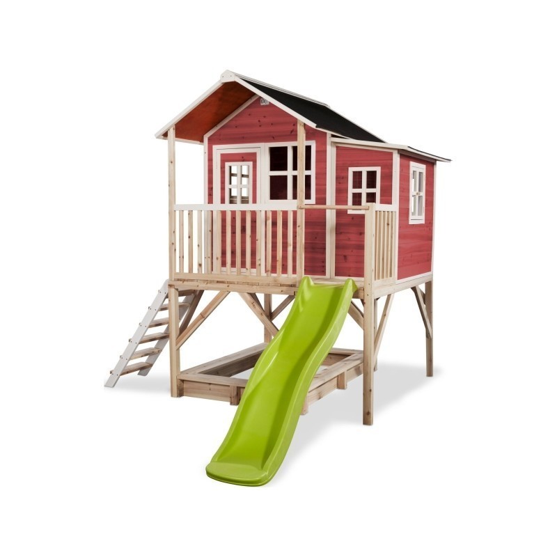 EXIT Loft 550 puidust mängumaja - punane | FreshDesign.ee