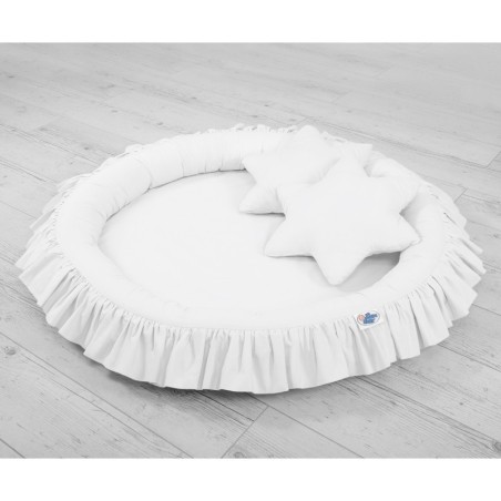 Mängumatt pesa ümmargune, valge | FreshDesign.ee