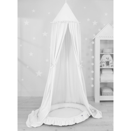 Mängumatt pesa ümmargune, valge | FreshDesign.ee