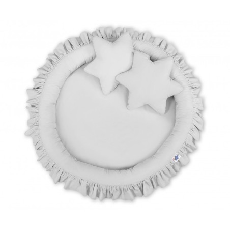 Mängumatt pesa ümmargune, helehall | FreshDesign.ee