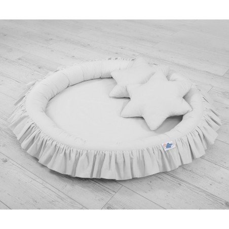 Mängumatt pesa ümmargune, helehall | FreshDesign.ee