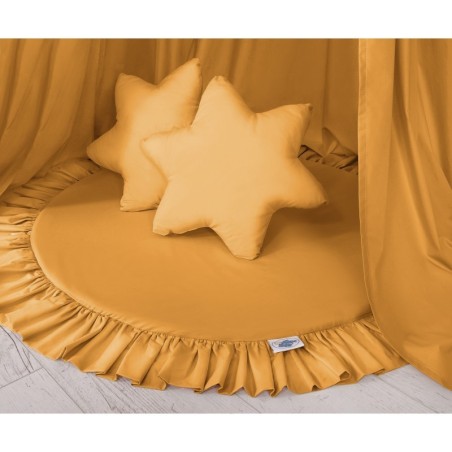 Mängumatt ümmargune, sinepikollane