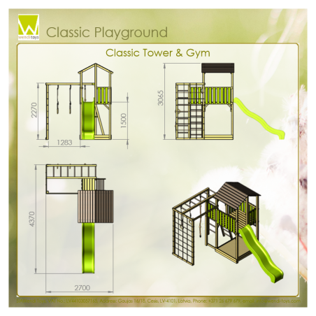 Klassikaline mänguväljak C2 liumäe ja roni... | FreshDesign.ee