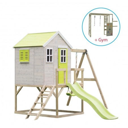 Mängumaja mänguväljak M24L roheline koos p... | FreshDesign.ee