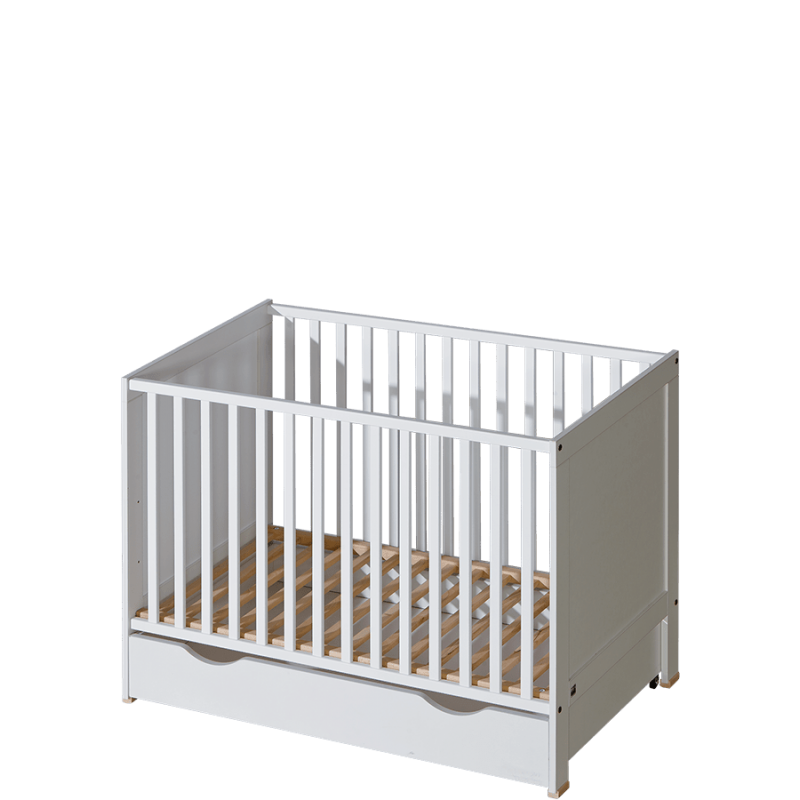Võrevoodi sahtliga 120x60 Basic valge | FreshDesign.ee