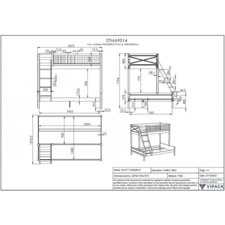 Scott narivoodi 90x200 cm + 140x200 cm | FreshDesign.ee