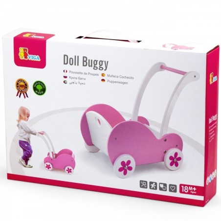 Puidust vanker nukkudele, roosa | FreshDesign.ee