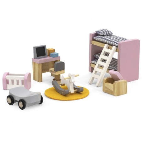 Puidust mööblikomplekt nukumaja lastetuppa | FreshDesign.ee