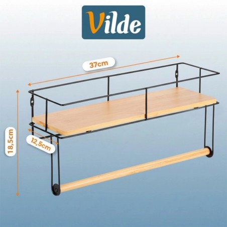 Paberrätikuhoidja riiuliga, metall, must, ... | FreshDesign.ee