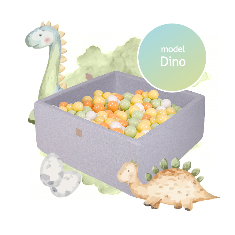 Pallimeri Dino 110x110x40 cm + 500 palli | FreshDesign.ee