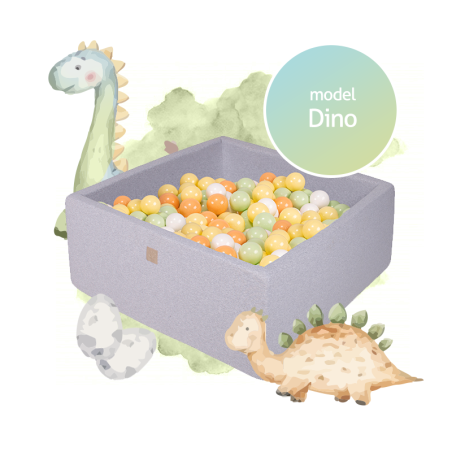 Pallimeri Dino 110x110x40 cm + 500 palli | FreshDesign.ee