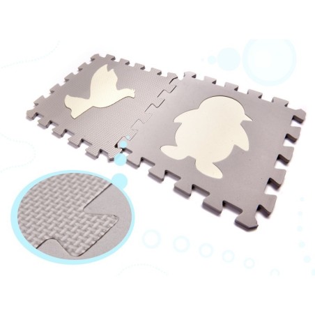 Suur puslematt äärtega, 36 osa, hall/ecru | FreshDesign.ee