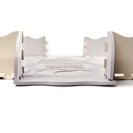 Suur puslematt äärtega, 36 osa, hall/ecru | FreshDesign.ee