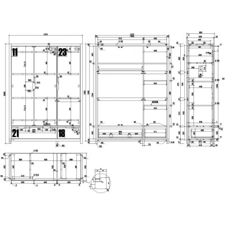 Alex 3 uksega riidekapp | FreshDesign.ee