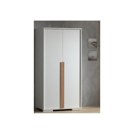 Riidekapp London 2 uksega, valge/pöök | FreshDesign.ee