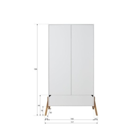 Lotta kahe uksega riidekapp hall | FreshDesign.ee