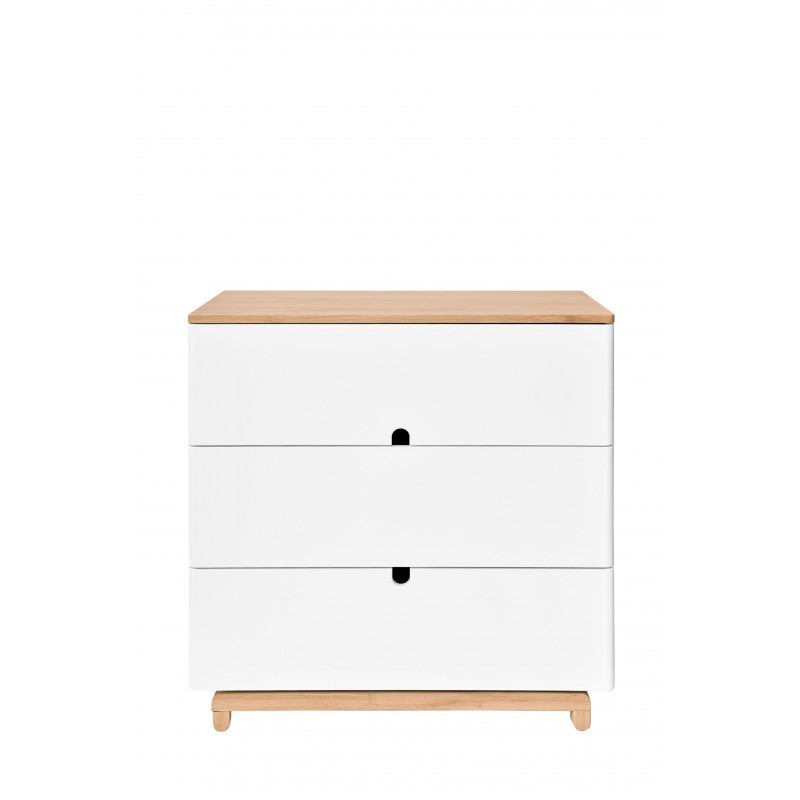 Kolme sahtliga kummut NOMI tamm/valge | FreshDesign.ee